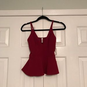 Maroon red top